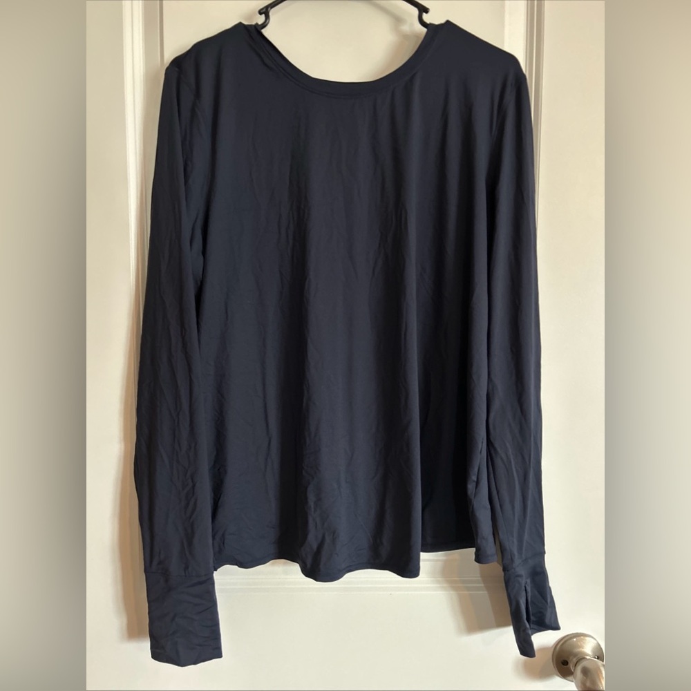 Athleta Long Sleeve Tee - Dark Gray